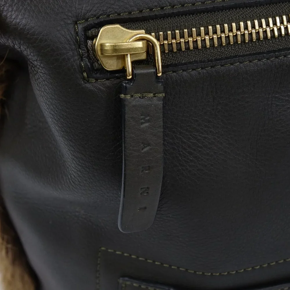 Marni Three-in-One Convertible Fur Backpack